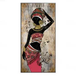1 Panel People Prints African Women Wall Art Modern Picture Home Decor Wall Hanging Gift Rolled Canvas Unframed Unstretched
