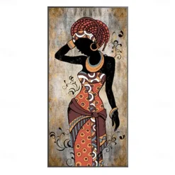 1 Panel People Prints African Women Wall Art Modern Picture Home Decor Wall Hanging Gift Rolled Canvas Unframed Unstretched