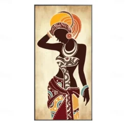 1 Panel People Prints African Women Wall Art Modern Picture Home Decor Wall Hanging Gift Rolled Canvas Unframed Unstretched