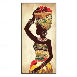 1 Panel People Prints African Women Wall Art Modern Picture Home Decor Wall Hanging Gift Rolled Canvas Unframed Unstretched