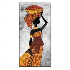 1 Panel People Prints African Women Wall Art Modern Picture Home Decor Wall Hanging Gift Rolled Canvas Unframed Unstretched