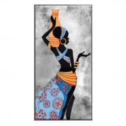 1 Panel People Prints African Women Wall Art Modern Picture Home Decor Wall Hanging Gift Rolled Canvas Unframed Unstretched