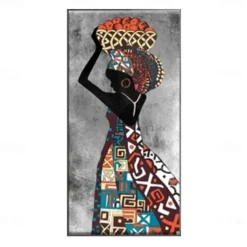 1 Panel People Prints African Women Wall Art Modern Picture Home Decor Wall Hanging Gift Rolled Canvas Unframed Unstretched