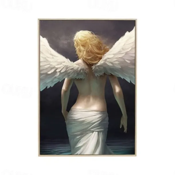 1 Panel People Prints Angel Girl Wall Art Canvas Modern Wall Hanging Gift Home Decoration Rolled Canvas No Frame Unframed Unstretched