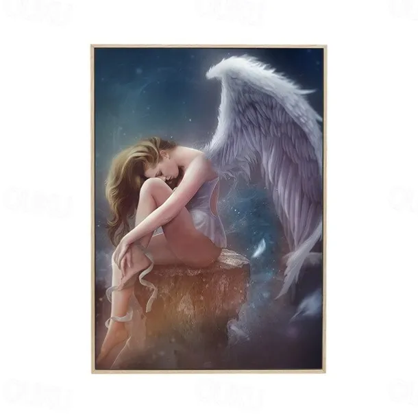 1 Panel People Prints Angel Girl Wall Art Canvas Modern Wall Hanging Gift Home Decoration Rolled Canvas No Frame Unframed Unstretched