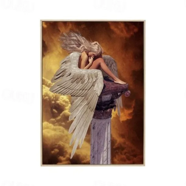 1 Panel People Prints Angel Girl Wall Art Canvas Modern Wall Hanging Gift Home Decoration Rolled Canvas No Frame Unframed Unstretched