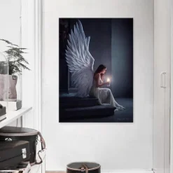 1 Panel People Prints Angel Girl Wall Art Canvas Modern Wall Hanging Gift Home Decoration Rolled Canvas No Frame Unframed Unstretched