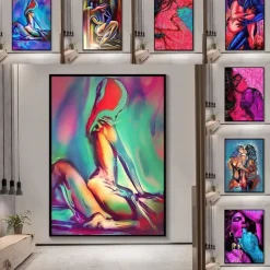 1 Panel People Prints Nude Art Wall Art Modern Picture Home Decor Wall Hanging Gift Rolled Canvas Unframed Unstretched