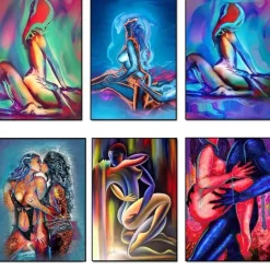 1 Panel People Prints Nude Art Wall Art Modern Picture Home Decor Wall Hanging Gift Rolled Canvas Unframed Unstretched