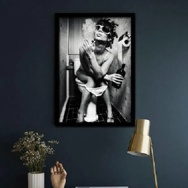 1 Panel People Prints Posters/Picture Bathroom Decoration Modern Wall Art Wall Hanging Gift Home Decoration Rolled Canvas No Frame Unframed Unstretched Multiple Size