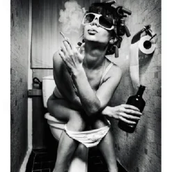 1 Panel People Prints Posters/Picture Bathroom Decoration Modern Wall Art Wall Hanging Gift Home Decoration Rolled Canvas No Frame Unframed Unstretched Multiple Size