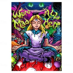 1 Panel Psychedelic Prints Posters/Picture Women Modern Wall Art Wall Hanging Gift Home Decoration Rolled Canvas No Frame Unframed Unstretched