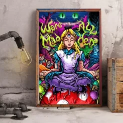 1 Panel Psychedelic Prints Posters/Picture Women Modern Wall Art Wall Hanging Gift Home Decoration Rolled Canvas No Frame Unframed Unstretched