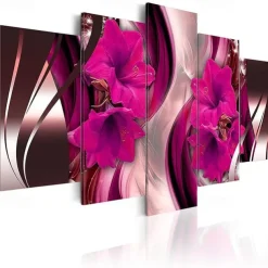 5 Panel Wall Art Canvas Prints Painting Artwork Picture Flower Home Decoration Décor Rolled Canvas No Frame Unframed Unstretched