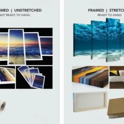 5 Panel Wall Art Canvas Prints Painting Artwork Picture Buddhism Buddha Home Decoration Décor Stretched Frame / Rolled