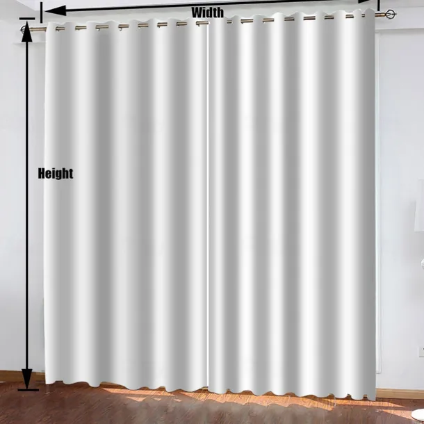 2 Panels Blackout Curtains Skull Printed Thermal Insulated Curtains for Bedroom Living Room Geometric Grommet Window Drapes Curtain Drapes