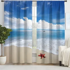 2 Panels Curtain Drapes Blackout Curtain For Living Room Bedroom Kitchen Window Treatments Thermal Insulated Room Darkening