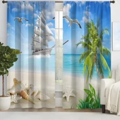 2 Panels Curtain Drapes Blackout Curtain For Living Room Bedroom Kitchen Window Treatments Thermal Insulated Room Darkening