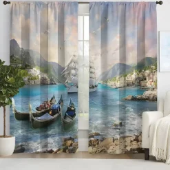 2 Panels Curtain Drapes Blackout Curtain For Living Room Bedroom Kitchen Window Treatments Thermal Insulated Room Darkening