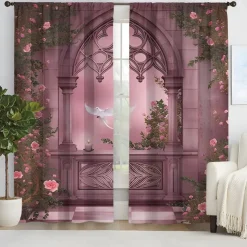 2 Panels Curtain Drapes Blackout Curtain For Living Room Bedroom Kitchen Window Treatments Thermal Insulated Room Darkening