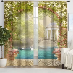 2 Panels Curtain Drapes Blackout Curtain For Living Room Bedroom Kitchen Window Treatments Thermal Insulated Room Darkening