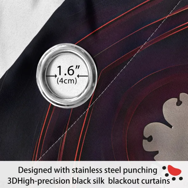 2 Panels Curtain Drapes Blackout Curtain For Living Room Bedroom Kitchen Indoor Stained Glass Window Treatments Thermal Insulated Room Darkening