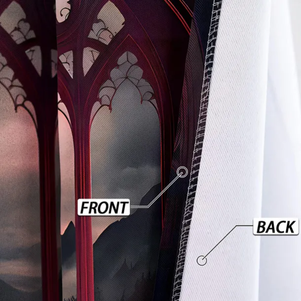 2 Panels Curtain Drapes Blackout Curtain For Living Room Bedroom Kitchen Indoor Stained Glass Window Treatments Thermal Insulated Room Darkening