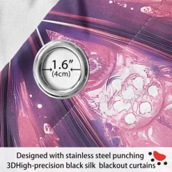 2 Panels Curtain Drapes Blackout Curtain For Living Room Bedroom Kitchen Indoor Stained Glass Window Treatments Thermal Insulated Room Darkening