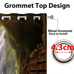 2 Panels Fantasy Room Curtain Drapes Blackout Curtain For Living Room Bedroom Kitchen Window Treatments Thermal Insulated Room Darkening