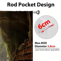 2 Panels Fantasy Room Curtain Drapes Blackout Curtain For Living Room Bedroom Kitchen Window Treatments Thermal Insulated Room Darkening