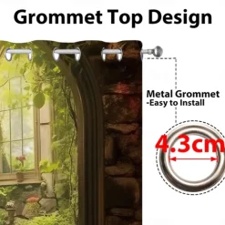 2 Panels Fantasy Room Curtain Drapes Blackout Curtain For Living Room Bedroom Kitchen Window Treatments Thermal Insulated Room Darkening