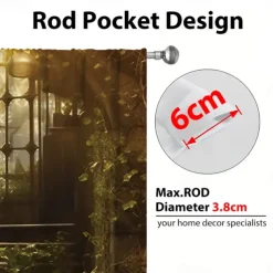 2 Panels Fantasy Room Curtain Drapes Blackout Curtain For Living Room Bedroom Kitchen Window Treatments Thermal Insulated Room Darkening