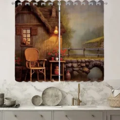 2 Panels Fantasy Room Curtain Drapes Blackout Curtain For Living Room Bedroom Kitchen Window Treatments Thermal Insulated Room Darkening