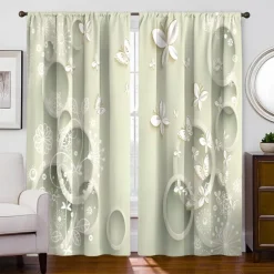 2 Panels Golden Roses Curtain Drapes Blackout Curtain For Living Room Bedroom Kitchen Window Treatments Thermal Insulated Room Darkening