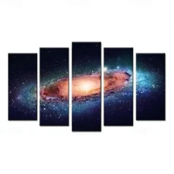 5 Panels Landscape Prints Posters/Picture Beach Blue Sea Sunset Modern Wall Art Wall Hanging Gift Home Decoration Rolled Canvas No Frame Unframed Unstretched