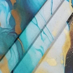 2 Panels Marble Pattern Curtain Drapes 100% Blackout Curtain For Living Room Bedroom Kitchen Window Treatments Thermal Insulated Room Darkening