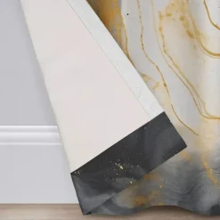 2 Panels Marble Pattern Curtain Drapes 100% Blackout Curtain For Living Room Bedroom Kitchen Window Treatments Thermal Insulated Room Darkening