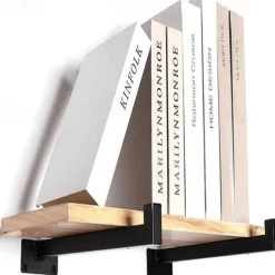 1 PC Heavy Duty Shelf Brackets, Black Shelf Brackets, Support Frame With Hook, Support Frame For Bucket Wall, 20cm Multi-purpose Industrial Shelf, Metal Square Wall