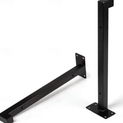 1 PC Heavy Duty Shelf Brackets, Black Shelf Brackets, Support Frame With Hook, Support Frame For Bucket Wall, 20cm Multi-purpose Industrial Shelf, Metal Square Wall