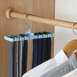 1 Pc Necktie Rack Scarf Rack Belt Storage Rack Silk Scarf Rack Household Storage Belt Rack Multi-functional Display Rack Blue