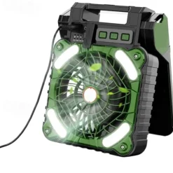 1 Pc Outdoor Solar Fan Light Portable Usb Solar Dual-Use Charging Adjustable Wind Speed For Mobile Phone Charging Camping Light Fan