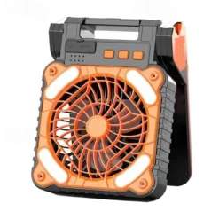 1 Pc Outdoor Solar Fan Light Portable Usb Solar Dual-Use Charging Adjustable Wind Speed For Mobile Phone Charging Camping Light Fan