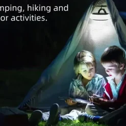 1 Pc Portable 2-In-1 Camping Fan Light That Can Be Hung Or Erected, With Two Levels Of Dimming And Two Levels Of Wind Adjustment, Suitable For Tent Camping, Travel, Office And Home Use, Type-C