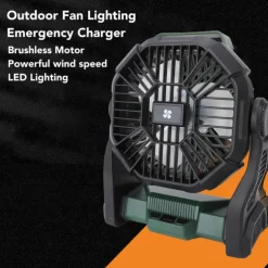 1 Pc Portable Outdoor Camping Light, Outdoor Fan, Emergency Power Bank, Usb Charging Fan, Long Battery Life, Three Levels Of Dimming, Four Levels Of Wind Speed