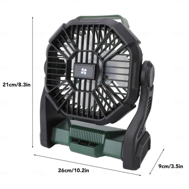 1 Pc Portable Outdoor Camping Light, Outdoor Fan, Emergency Power Bank, Usb Charging Fan, Long Battery Life, Three Levels Of Dimming, Four Levels Of Wind Speed