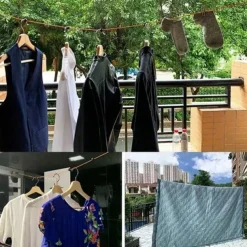 1 pcs Durable And Portable 26ft Travel Clothesline For Camping And Outdoor ActivitiesPortable Retractable ClotheslineClothes Drying Line For Camping And Travel - Lightweight And Compact - Easy To S