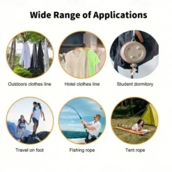 1 pcs Durable And Portable 26ft Travel Clothesline For Camping And Outdoor ActivitiesPortable Retractable ClotheslineClothes Drying Line For Camping And Travel - Lightweight And Compact - Easy To S