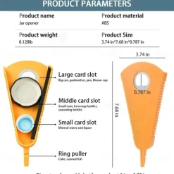 2 PCS Can Opener Multifunctional Bottle Opener Jar Opener for Beer Coke Jam Beverage