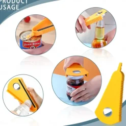 2 PCS Can Opener Multifunctional Bottle Opener Jar Opener for Beer Coke Jam Beverage