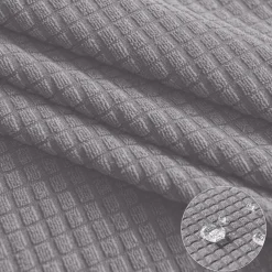 2 Pcs Dining Chair Cover Burgundy Water Repellent Stretch Chair Seat Slipcover Spandex with Elastic Bottom Protector for Dining Room Wedding Ceremony Durable Washable